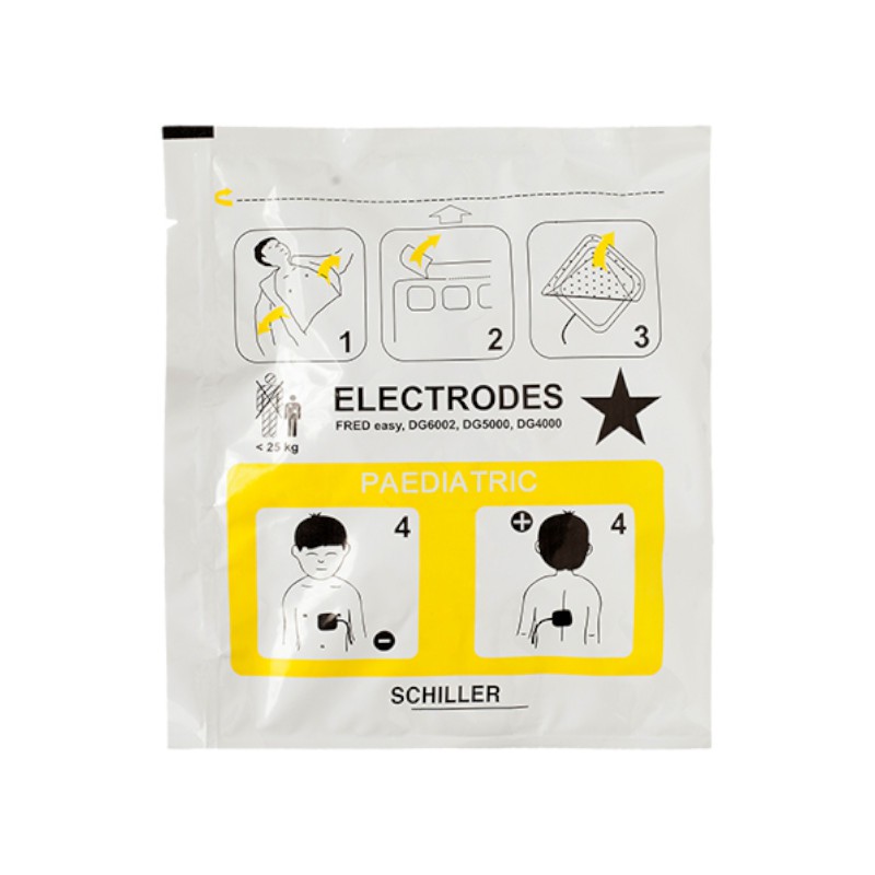 Électrodes enfant pour défibrillateur Fred Easy Schiller mon-materiel-medical-en-pharmacie.fr