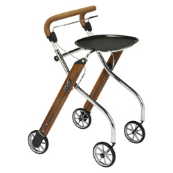 rollator 4 roues let's go indoor teak mon-materiel-medical-en-pharmacie.fr