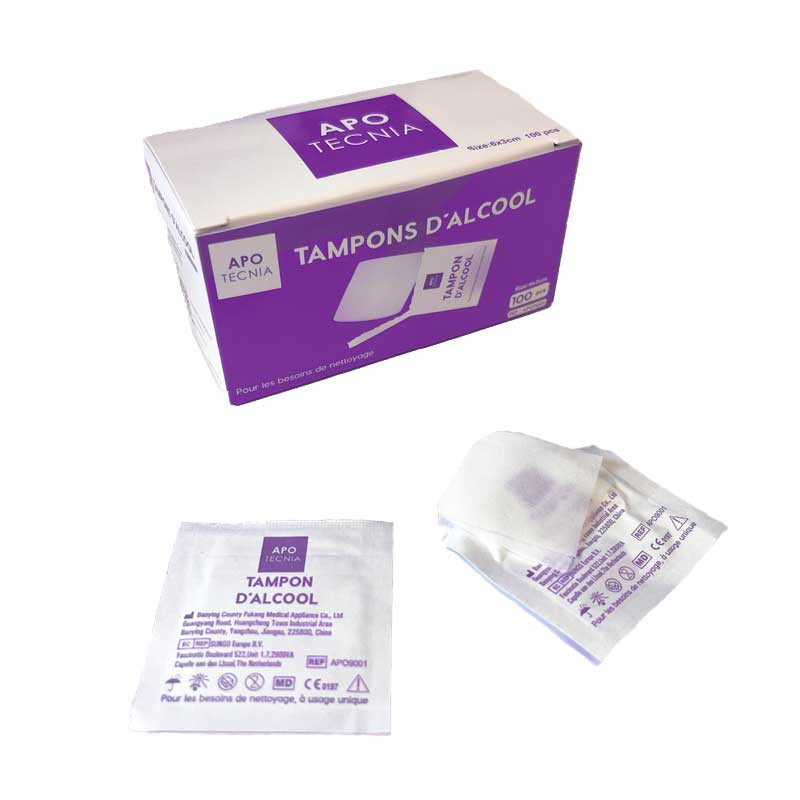 47122 tampon alcool boite 100 mon-materiel-medical-en-pharmacie.fr