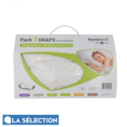 Pack draps lit médicalisé 90 mon-materiel-medical-en-pharmacie.fr