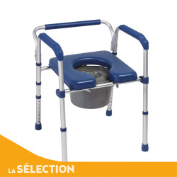 chaise de toilette et douche pliante 3 en 1 alustylemon-materiel-medical-en-pharmacie.fr