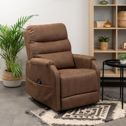 fauteuil releveur initial compact 4 moteurs chocolat mon-materiel-medical-en-pharmacie.fr