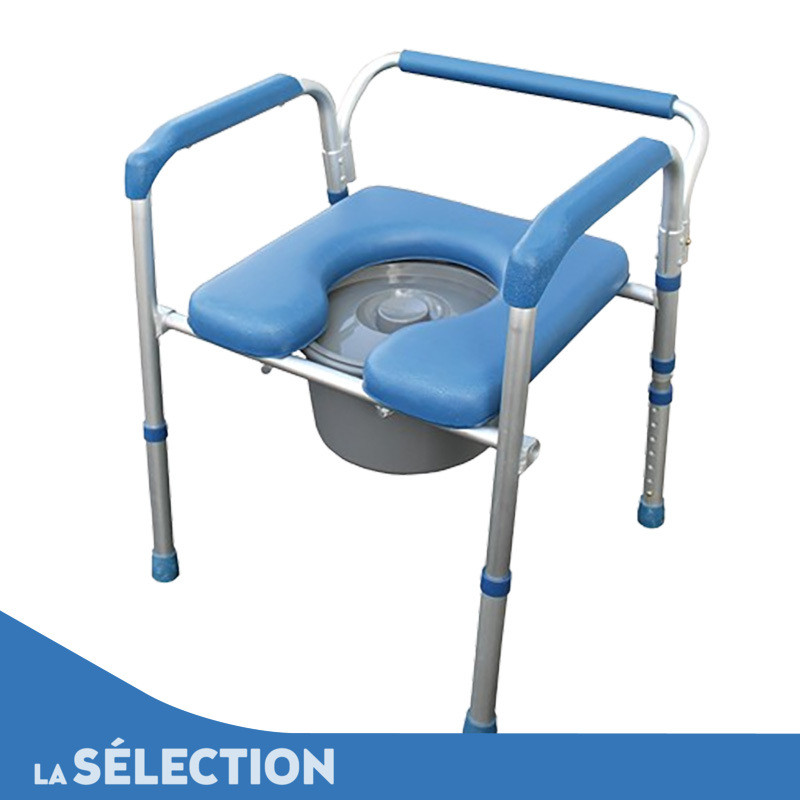 chaise de toilette et douche pliante 3 en 1 alustylemon-materiel-medical-en-pharmacie.fr