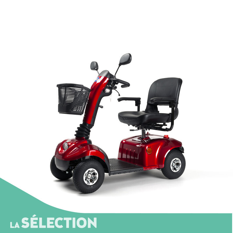 scooter électrique Eris rouge mon-materiel-medical-en-pharmacie.fr/