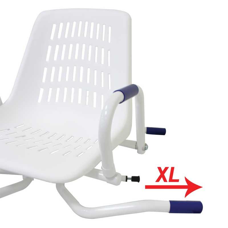 SIÈGE DE BAIN PIVOTANT ACCOUDOIRS ESCAMOTABLES XL - 2