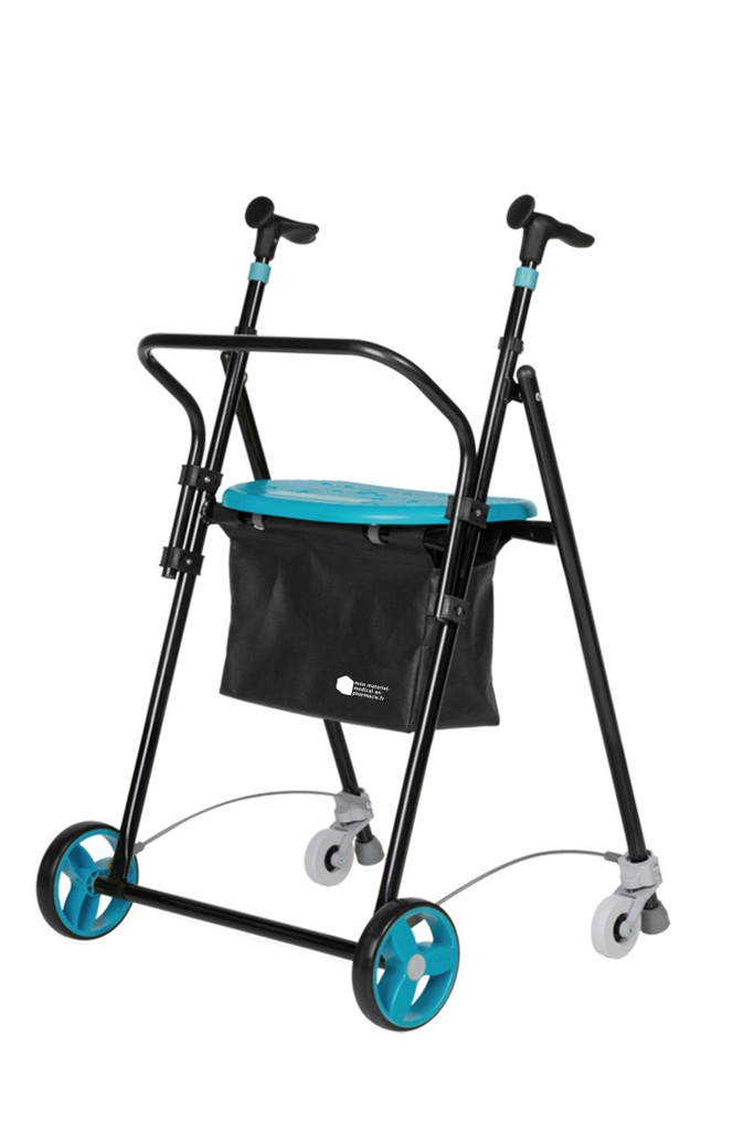 ROLLATOR 2 + 2 ROUES AIR ON PLUS AVEC PANIER - 2