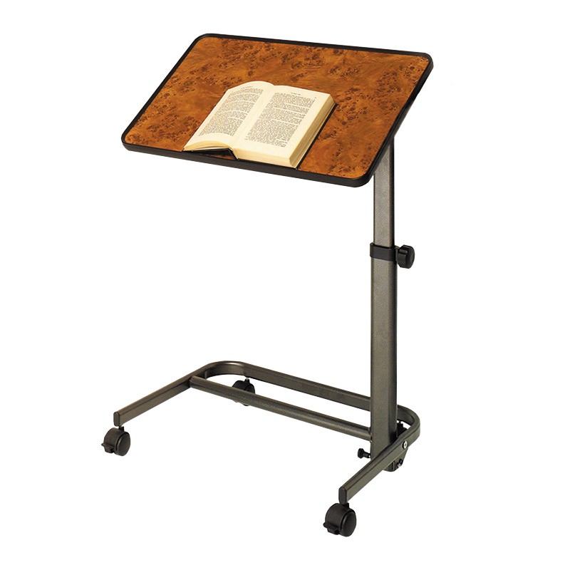 [1563] TABLE PLIANTE MULTI-FONCTIONS PETIT PLATEAU (Ronce de noyer, Avec tablette)