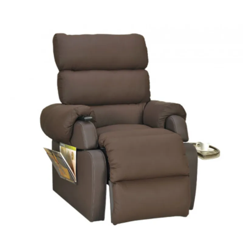 FAUTEUIL RELEVEUR COCOON G1 - 1 moteur (44 x 45/55, Chocolat, Avec tablette)